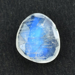 RAINBOW MOONSTONE ROSE CUT BRIOLETTE IRREGULAR TRILLIONISH (SEMI CLOUDY) 10.50X9MM 2.10 Cts.