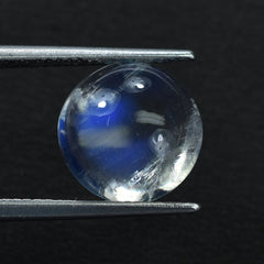 RAINBOW MOONSTONE PLAIN ROUND CAB (MODERATE INCLUSION) 11MM 4.96 Cts.