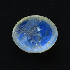 RAINBOW MOONSTONE PLAIN OVAL CAB 12X10MM 4.77 Cts.