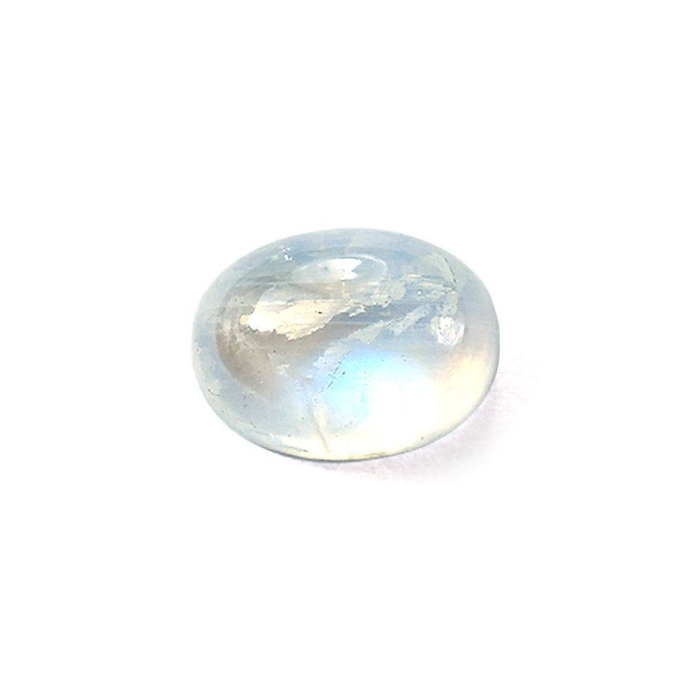 RAINBOW MOONSTONE PLAIN OVAL CAB 8X6MM 1.39 Cts.