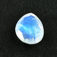 RAINBOW MOONSTONE ROSE CUT TRILLIONISH 10X9MM 2.55 Cts.