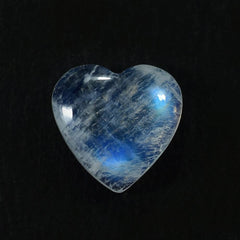 RAINBOW MOONSTONE PLAIN HEART CAB (CLOUDY/NICE BLUE SHINE) 10.00X10.00 MM 2.29 Cts.