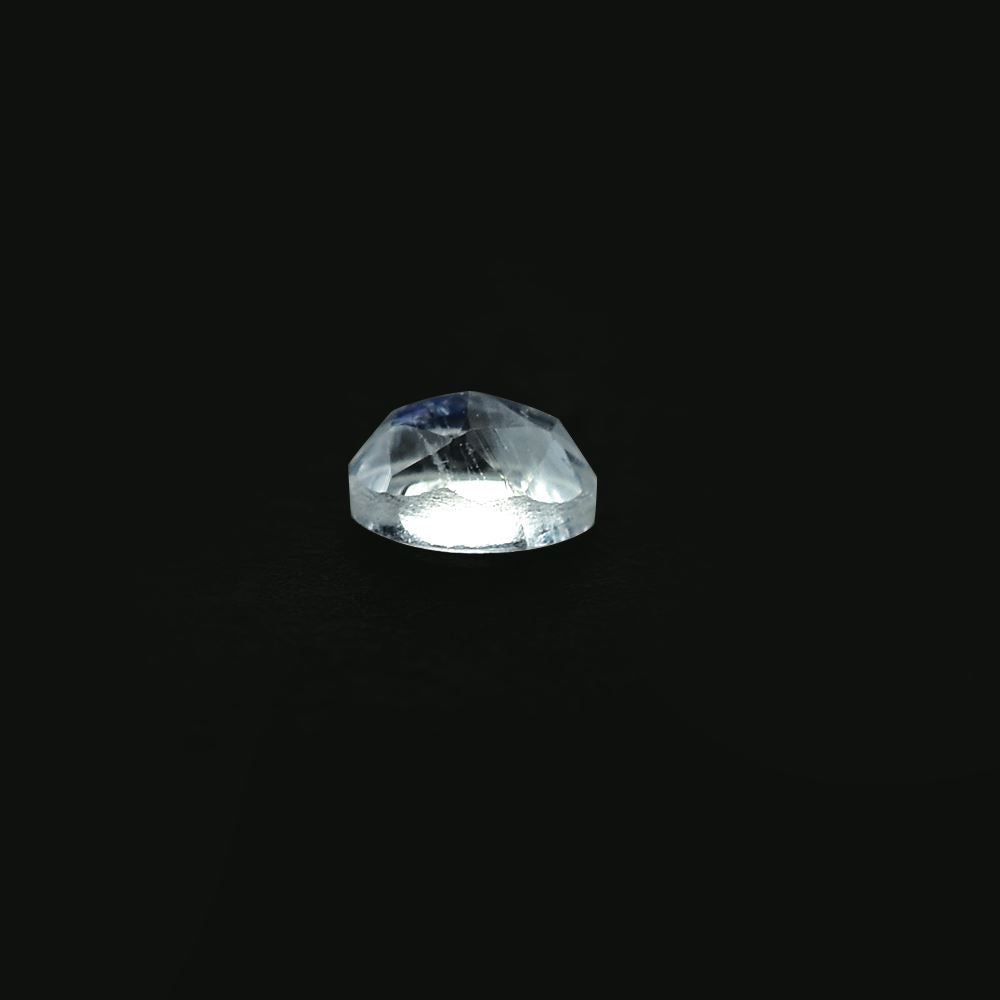 RAINBOW MOONSTONE PLAIN OVAL CAB (WHITE)(CLOUDY) 3.50X2.50 MM 0.12 Cts.