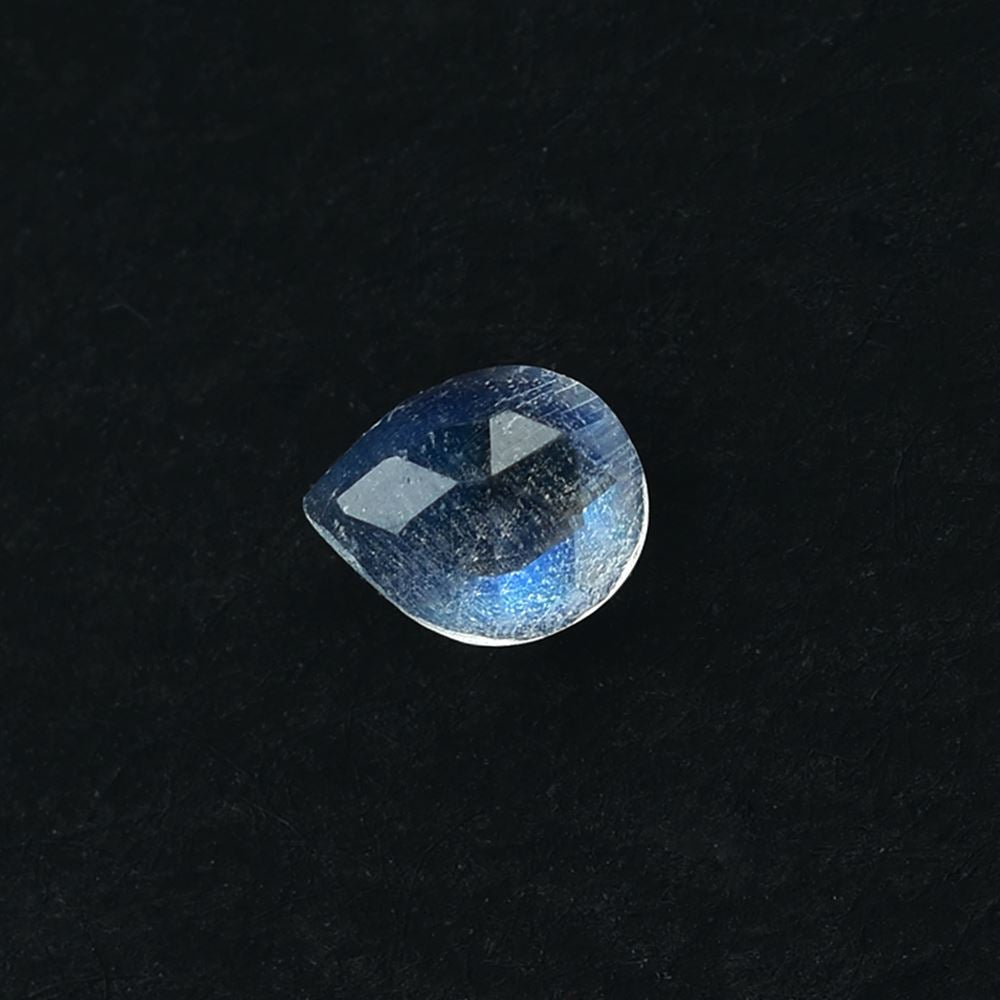 RAINBOW MOONSTONE ROSE CUT PEAR (WHITE)(SEMI CLOUDY) 3.00X2.40 MM 0.09 Cts.