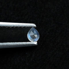 RAINBOW MOONSTONE ROSE CUT PEAR (WHITE)(SEMI CLOUDY) 3.00X2.40 MM 0.09 Cts.