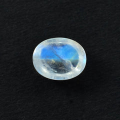 RAINBOW MOONSTONE PLAIN OVAL CAB (SEMI CLOUDY)(BLUE GREEN POWER) 10.00X8.00 MM 2.78 Cts.