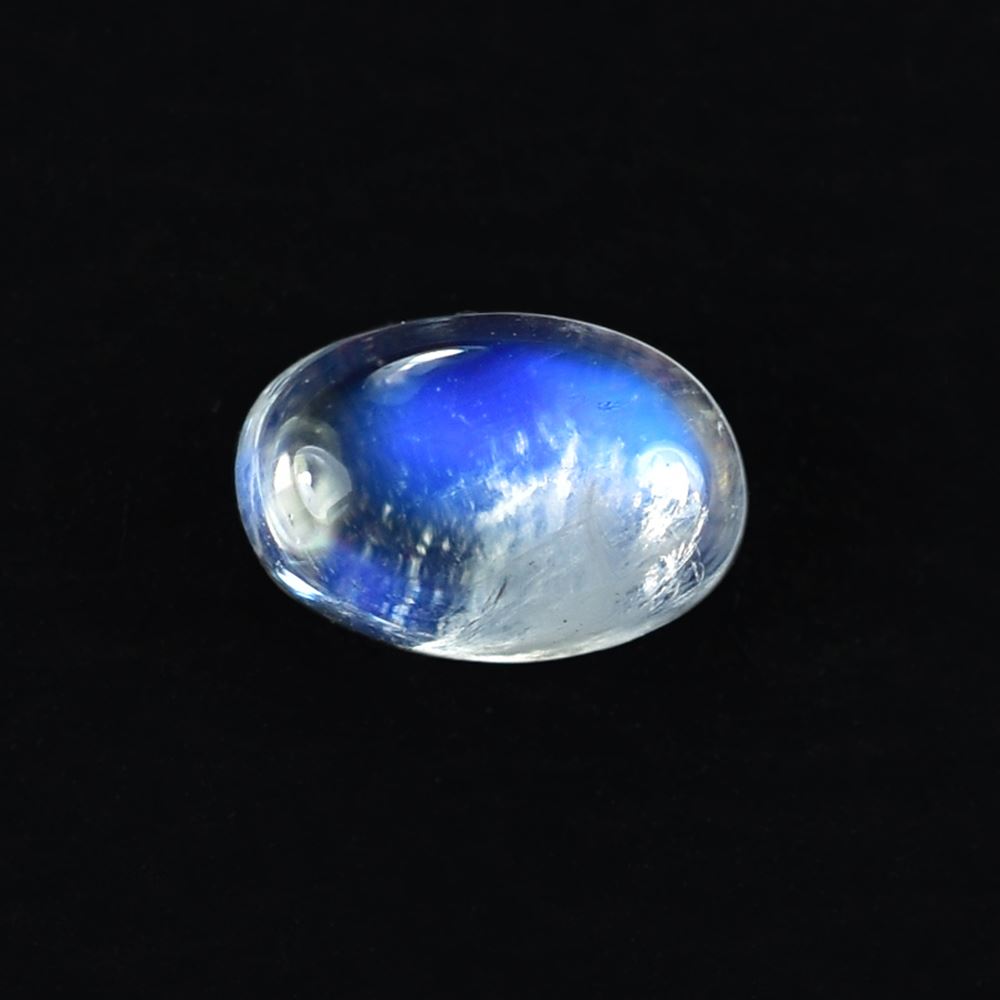 RAINBOW MOONSTONE PLAIN OVAL CAB (TRANSPARENT)(SI) 6.00X4.00 MM 0.55 Cts.