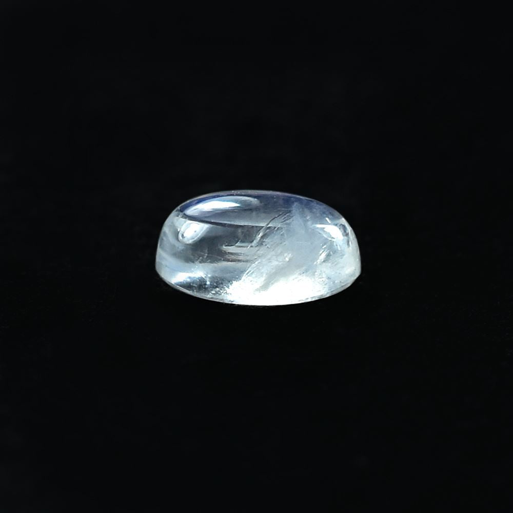 RAINBOW MOONSTONE PLAIN OVAL CAB (TRANSPARENT)(SI) 6.00X4.00 MM 0.55 Cts.