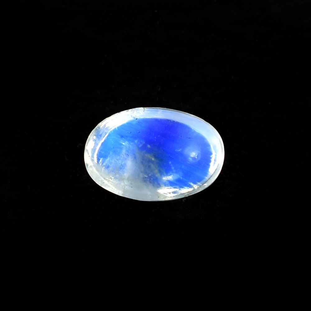 RAINBOW MOONSTONE PLAIN OVAL CAB (TRANSPARENT)(SI) 6.00X4.00 MM 0.55 Cts.