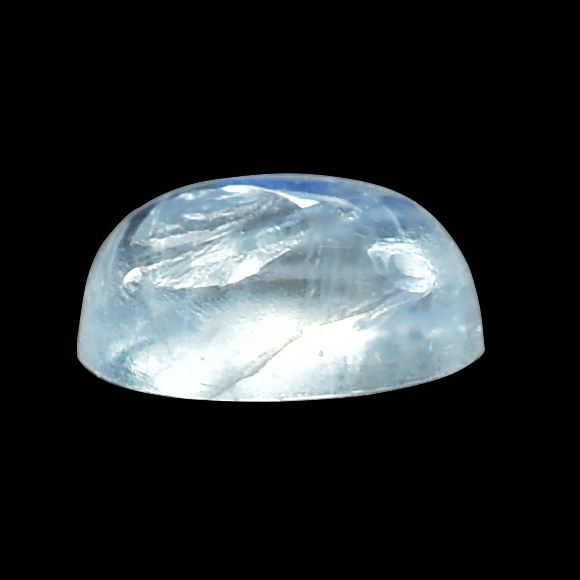 RAINBOW MOONSTONE PLAIN OVAL CAB (SEMI CLOUDY)(SI) 5.00X4.00 MM 0.47 Cts.