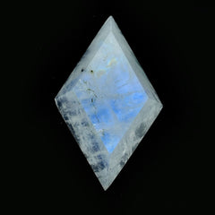 RAINBOW MOONSTONE TABLE TOP FACETED KITE SHAPE CAB (VERY CLOUDY)(SOME BLACK SPOT) 16.00X10.00 MM 3.51 Cts.