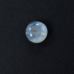 RAINBOW MOONSTONE PLAIN ROUND CAB (CLOUDY)(NICE BLUE SHINE) 10.00X10.00 MM 3.40 Cts.