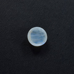 RAINBOW MOONSTONE PLAIN ROUND CAB (CLOUDY)(NICE BLUE SHINE) 10.00X10.00 MM 3.40 Cts.