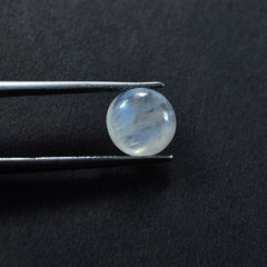 RAINBOW MOONSTONE PLAIN ROUND CAB (CLOUDY)(NICE BLUE SHINE) 10.00X10.00 MM 3.40 Cts.