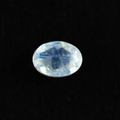 RAINBOW MOONSTONE ROSE CUT OVAL CAB (SEMI CLOUDY)(NICE BLUE SHINE) 3.50X2.50 MM 0.14 Cts.