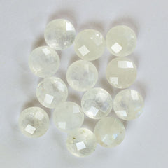 RAINBOW MOONSTONE CHECKER BRIOLETTE ROUND (SEMI CLOUDY) 6.00X6.00 MM 0.74 Cts.