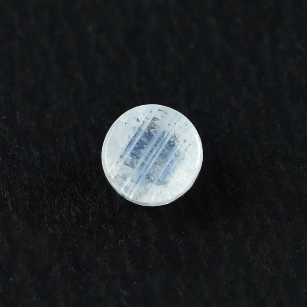 RAINBOW MOONSTONE ROSE CUT ROUND CAB (CLOUDY)(NICE BLUE SHINE) 3.00X3.00 MM 0.10 Cts.