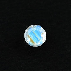 RAINBOW MOONSTONE ROSE CUT ROUND CAB (SEMI CLOUDY)(NICE BLUE SHINE) 3.00X3.00 MM 0.10 Cts.