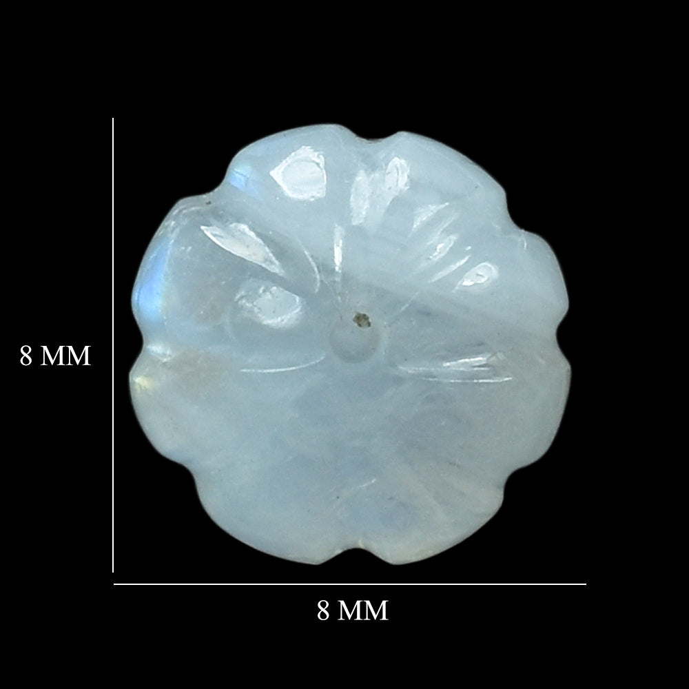 RAINBOW MOONSTONE MELON SHAPE (CLOUDY) 8.00X8.00 MM 3.66 Cts.