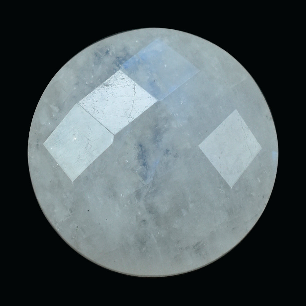 RAINBOW MOONSTONE (CLOUDY) CHECEKER CUT BRIOLETTE ROUND 12.00X12.00 MM 4.83 Cts.