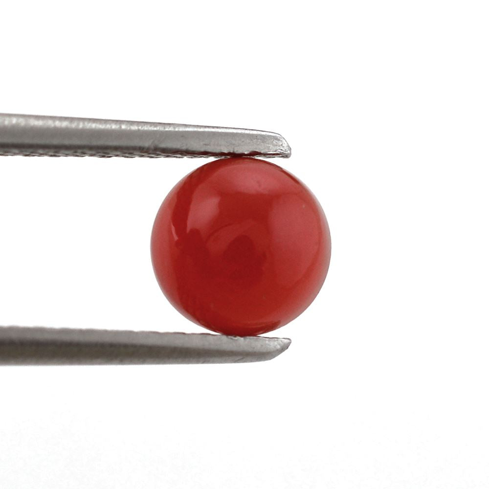 RED ONYX ROUND CAB 6MM 0.92 Cts.