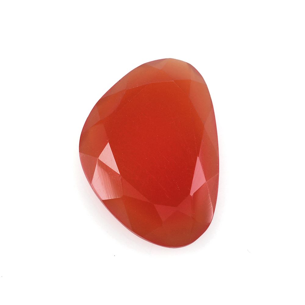 RED ONYX BOTH SIDE TABLE CUT IRREGULAR TRILLION 15.50X11MM 4.76 Cts.