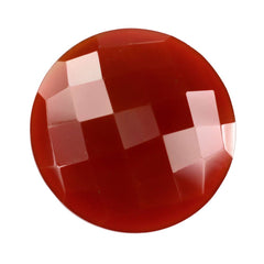 RED ONYX CHECKER ROUND CAB 18MM 8.88 Cts.