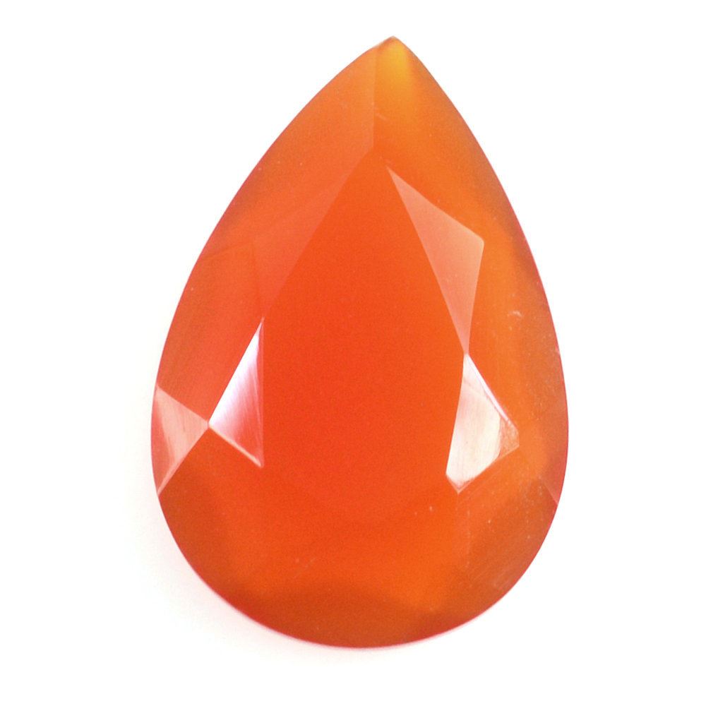 RED ONYX BOTH SIDE TABLE CUT PEAR 12X8MM 2.26 Cts.