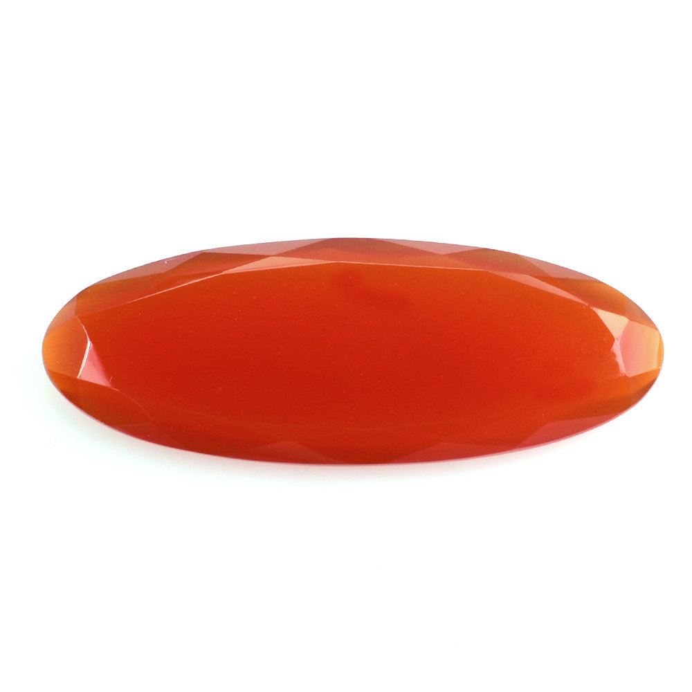RED ONYX BOTH SIDE TABLE CUT OVAL 35X13MM 14.80 Cts.