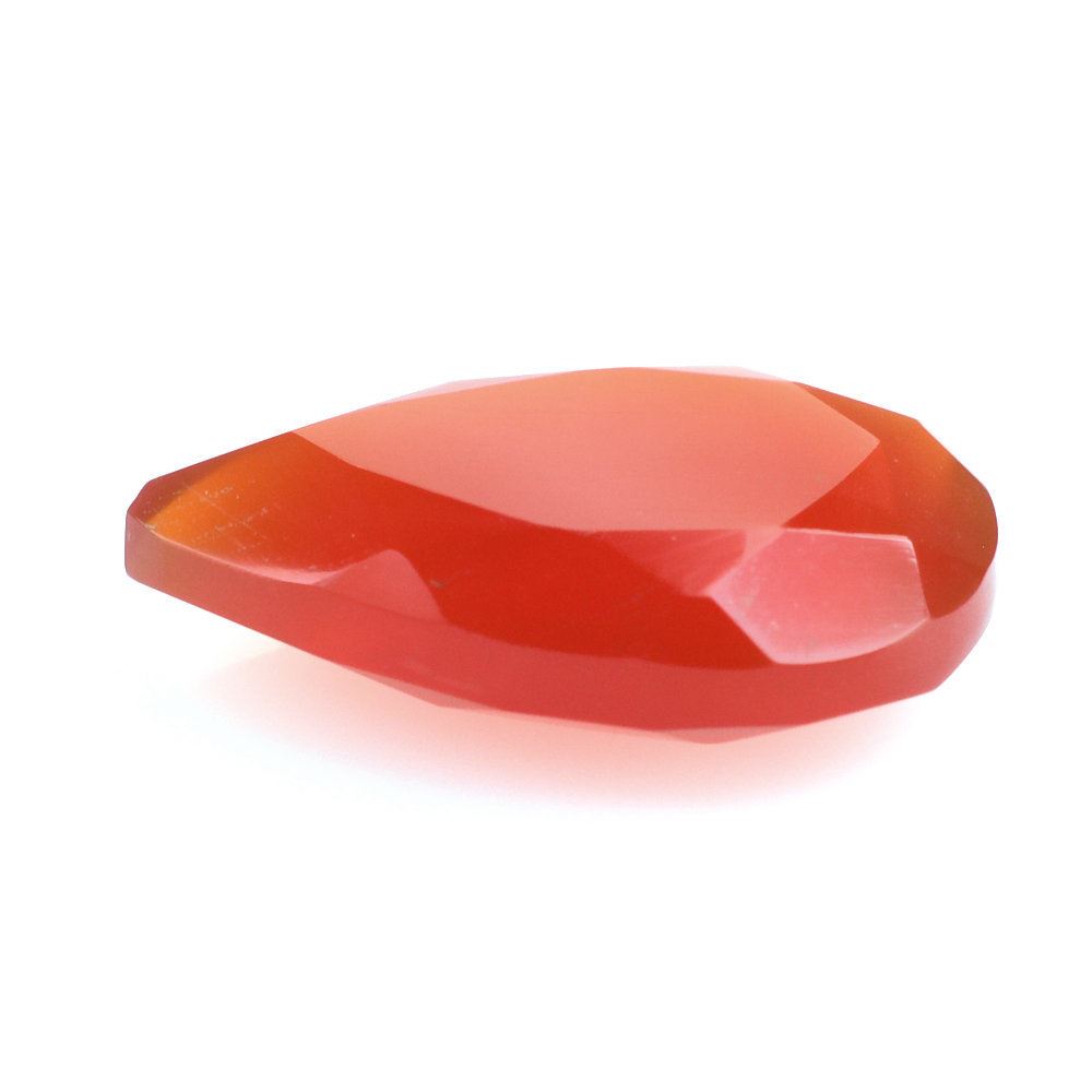 RED ONYX BOTH SIDE TABLE CUT PEAR 12X8MM 2.28 Cts.