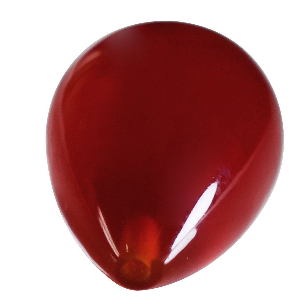 RED ONYX PLAIN EGGS (HALF DRILL) 16X11MM 11.65 Cts.