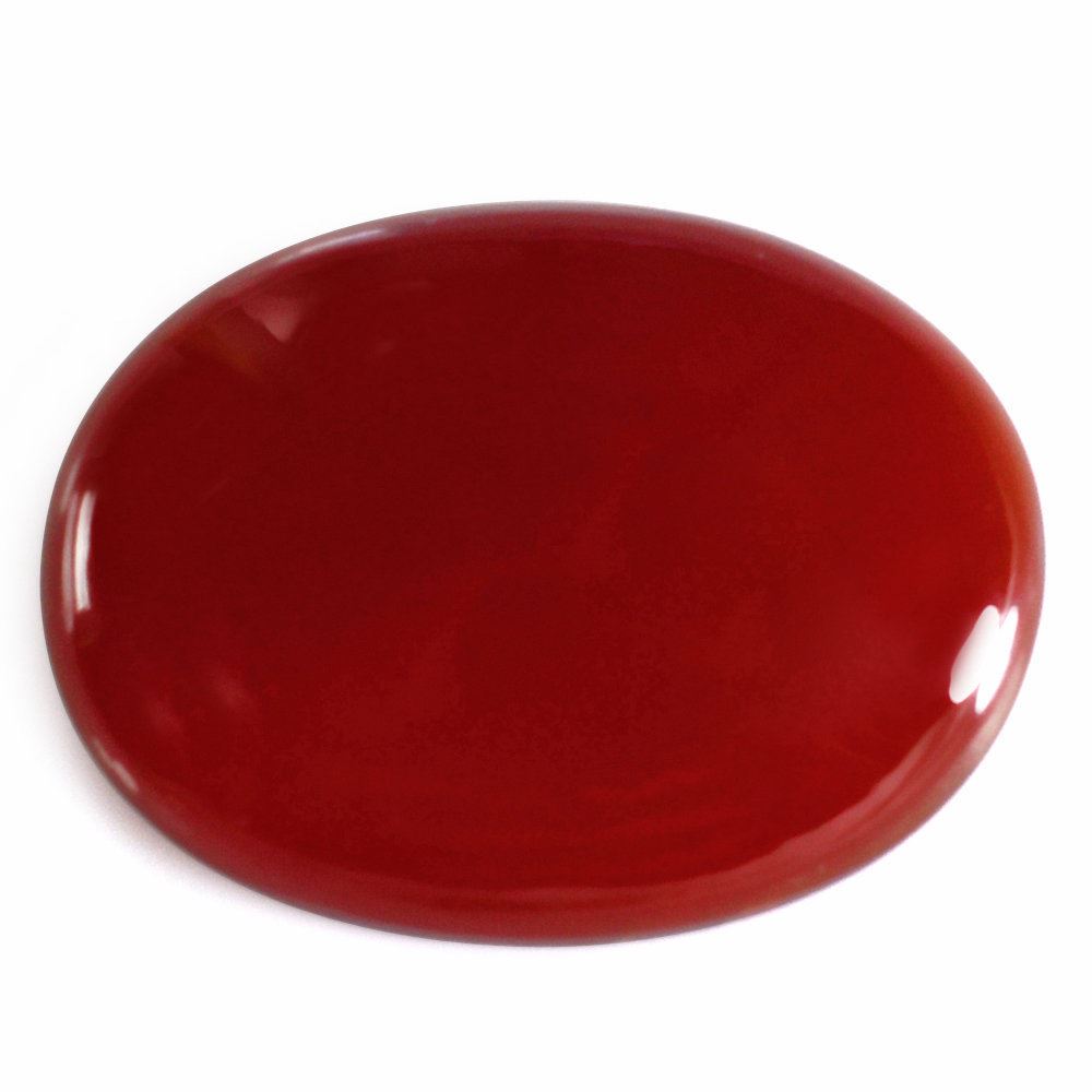 RED ONYX PLAIN OVAL CAB 20X15MM 9.30 Cts.