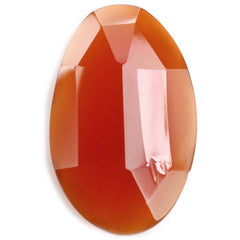 RED ONYX STEP CUT IRREGULAR OVAL 22X14MM 9.09 Cts.