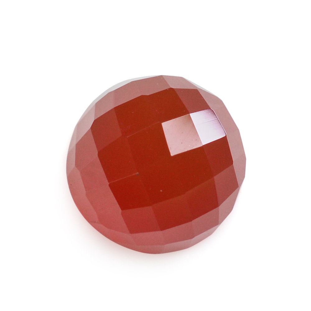RED ONYX CHECKER BULLET CAB 10MM 7.35 Cts.