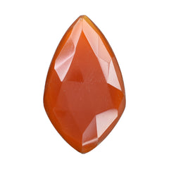 RED ONYX ROSE CUT BRIOLETTE KITE 29X17MM 13.58 Cts.