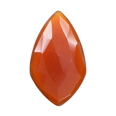 RED ONYX ROSE CUT BRIOLETTE KITE 29X17MM 13.58 Cts.