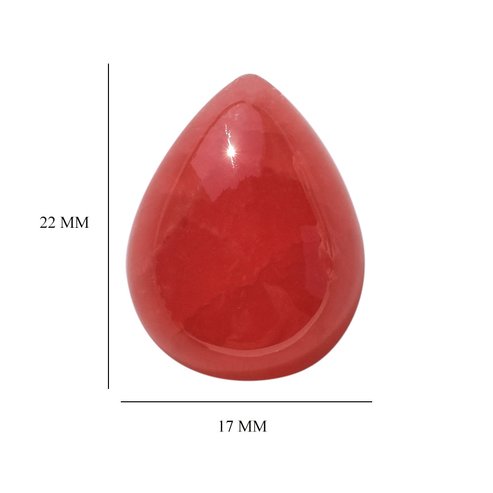 RHODOCHROSITE PLAIN PEAR CAB (OPAQUE) 22.00X17.00 MM 27.20 Cts.