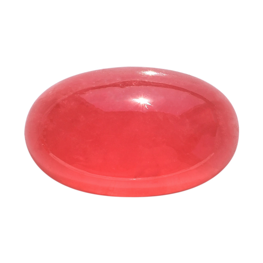 RHODOCHROSITE PLAIN OVAL CAB (OPAQUE) 23.00X14.00-21.00X13.00 MM 20.64 Cts.