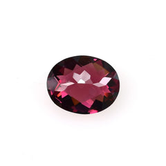 RHODOLITE CHECKER CUT TOP OVAL (PURPLE)(SI) 10.00X8.00 MM 3.00 Cts.