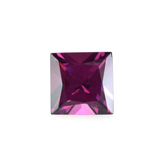 RHODOLITE GARNET PRINCESS CUT SQUARE (REDDISH PURPLE)(SI) 7.00X7.00 MM 2.18 Cts.