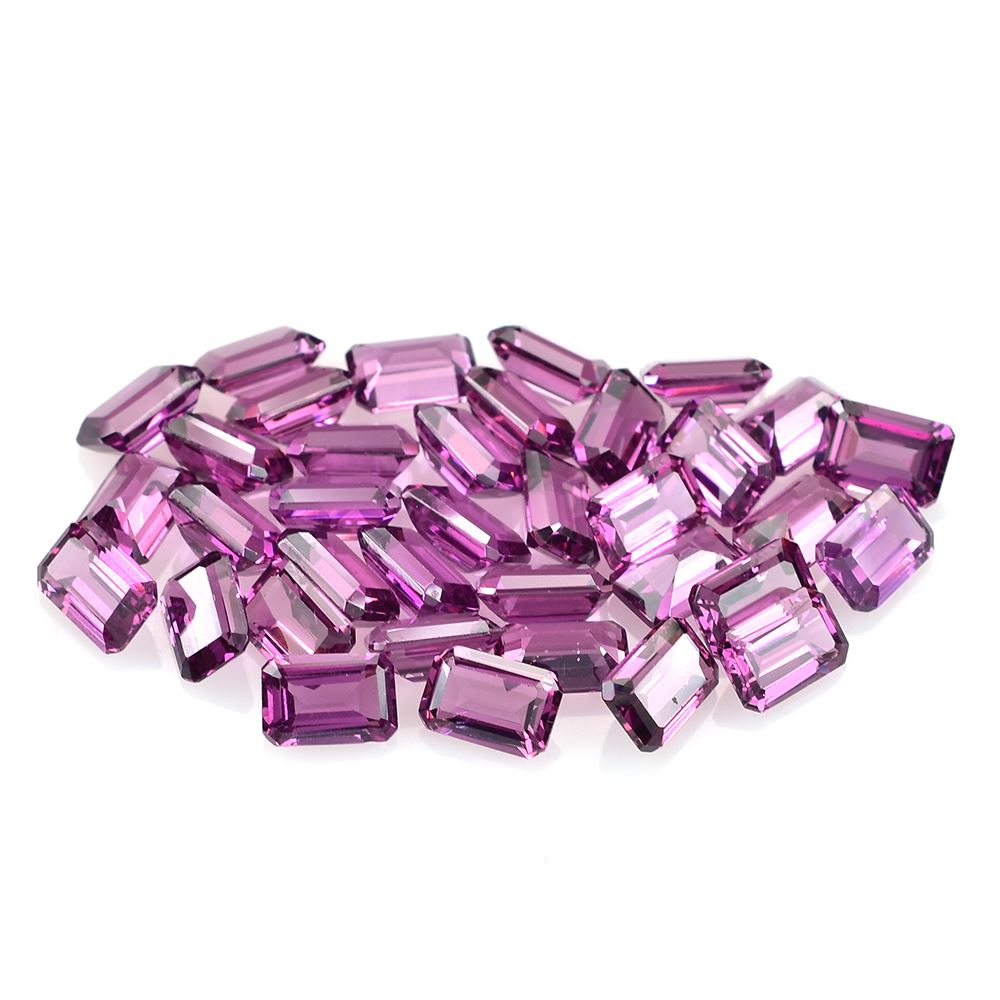 RHODOLITE STEP CUT OCTAGON (PURPLE LIGHT)(CLEAN) 6.00X4.00 MM 0.75 Cts.