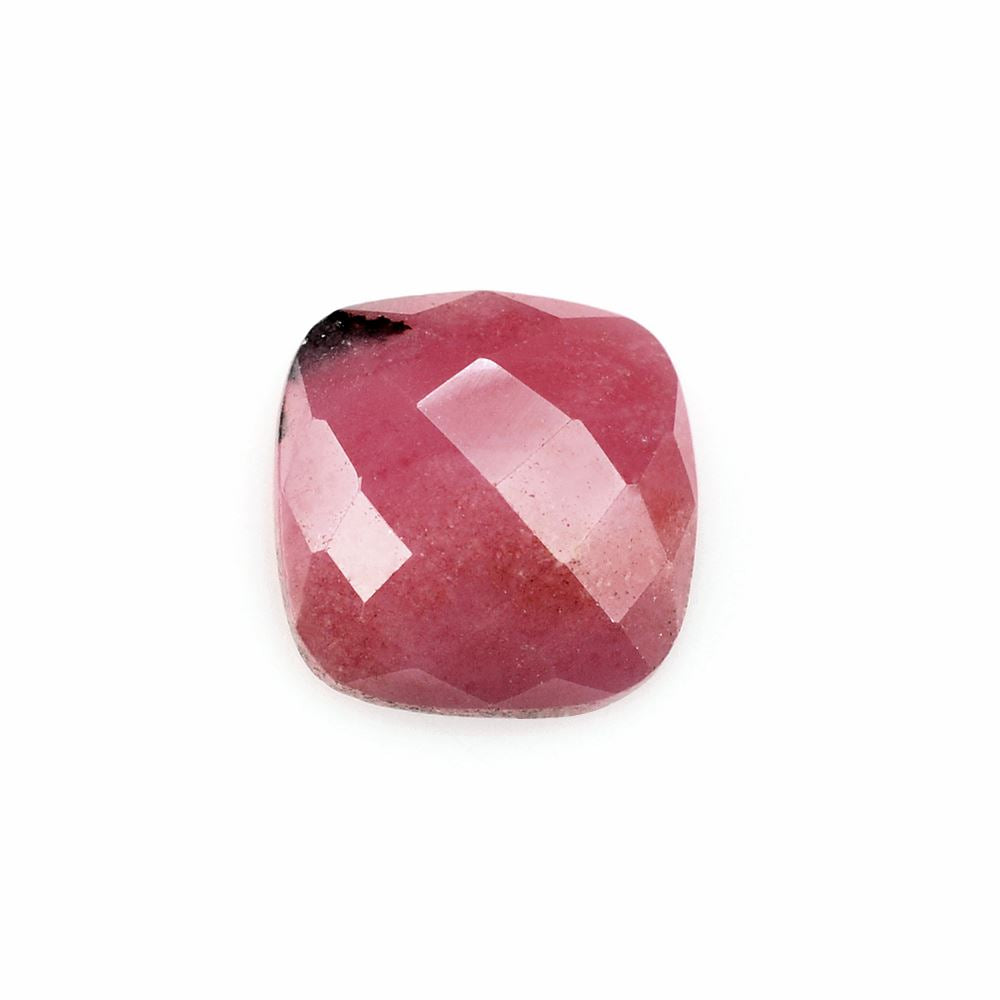 RHODONITE CHECKER CUSHION CAB 8MM 2.33 Cts.