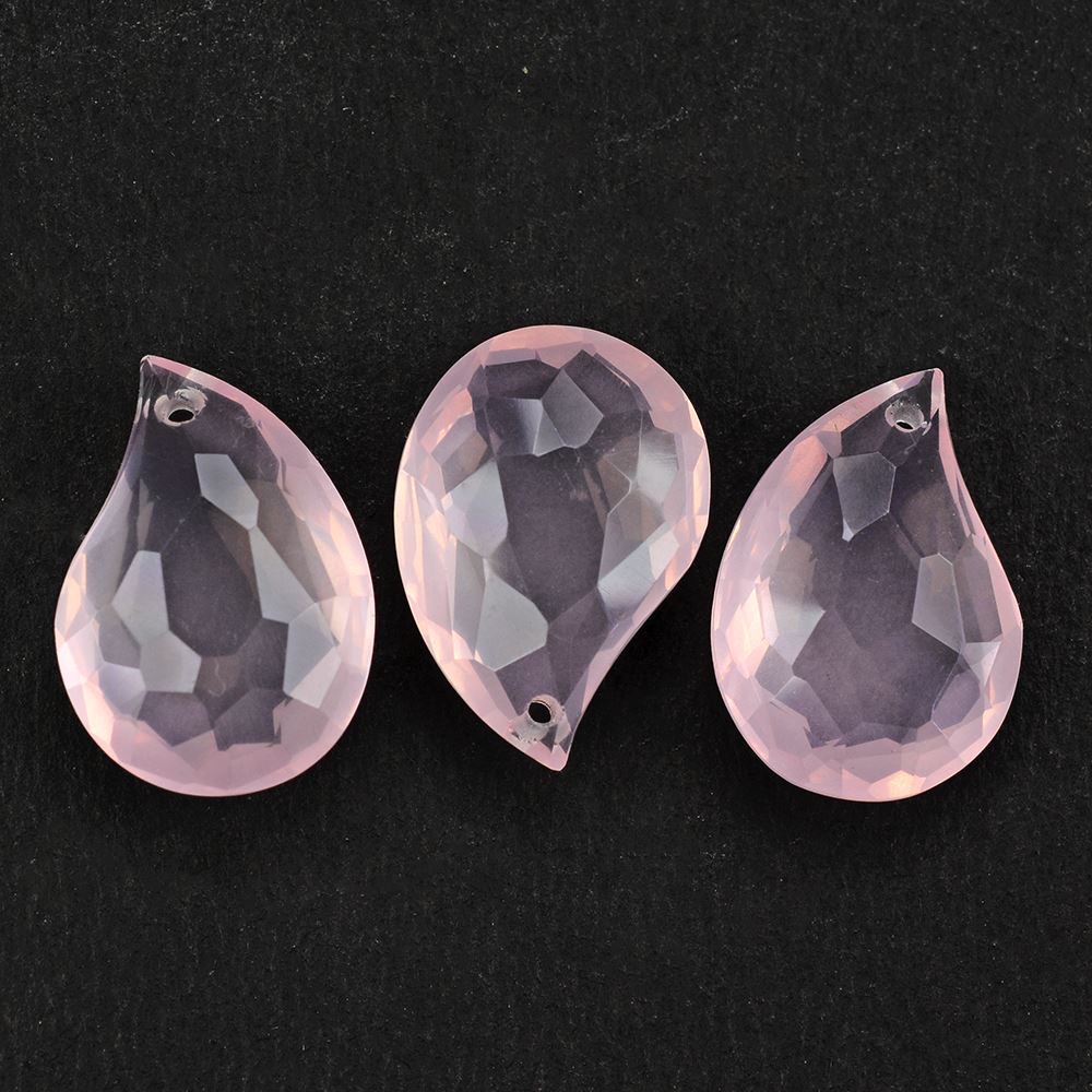 ROSE QUARTZ BOTH SIDE TABLE CUT MANGO SHAPE 20X14MM 12.08 Cts.