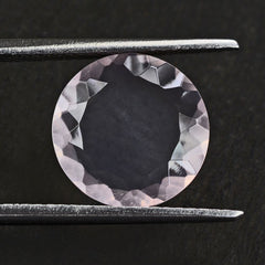 ROSE QUARTZ CONCAVE ROUND FLAT COIN 12MM 3.80 Cts.