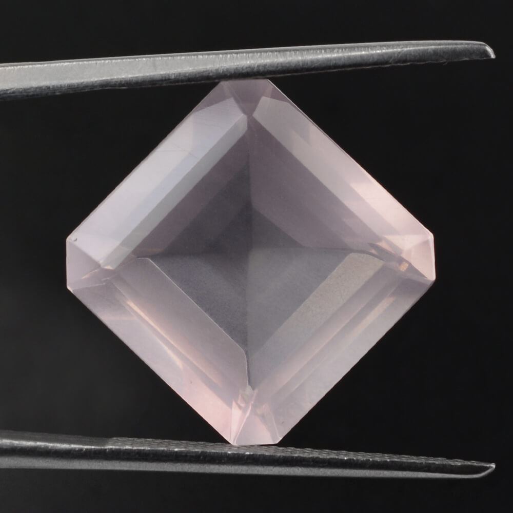 ROSE QUARTZ CUT SQUARE OCTAGON TRANSPARENT (MEDIUM)14MM 11.16 Cts.