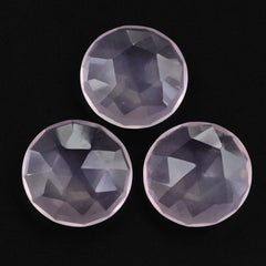 ROSE QUARTZ ROSE CUT BRIOLETTE ROUND 10MM 2.38 Cts.