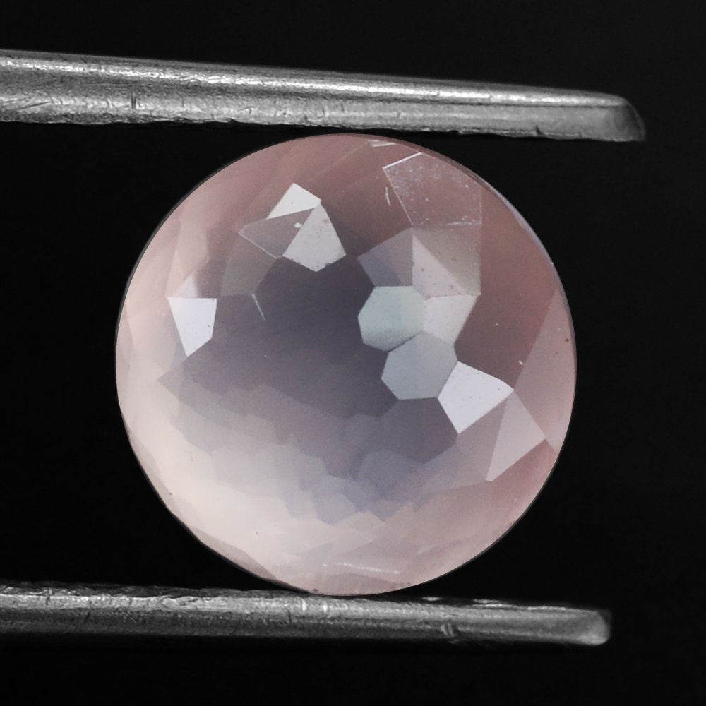 ROSE QUARTZ IRREGULAR CUT HIGH DOME ROUND 9MM 3.30 Cts.