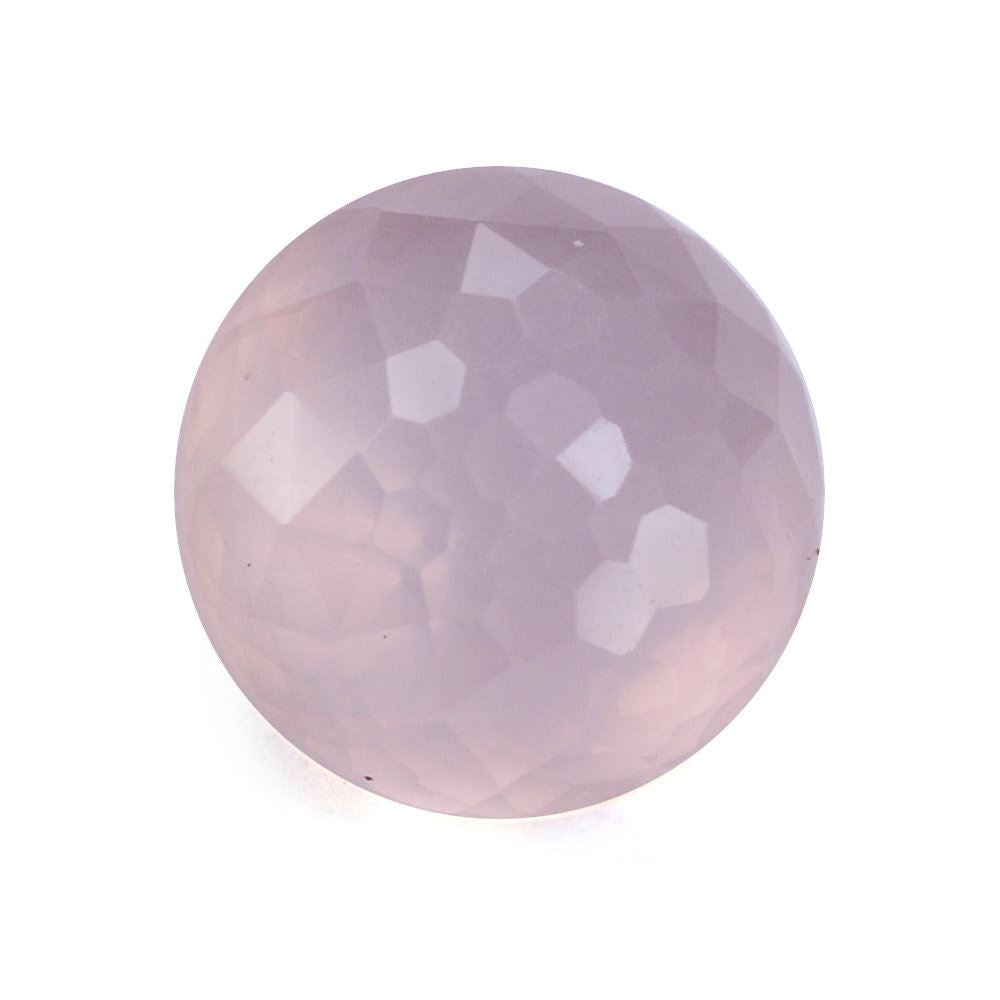 ROSE QUARTZ IRREGULAR CUT HIGH DOME ROUND 9MM 3.30 Cts.