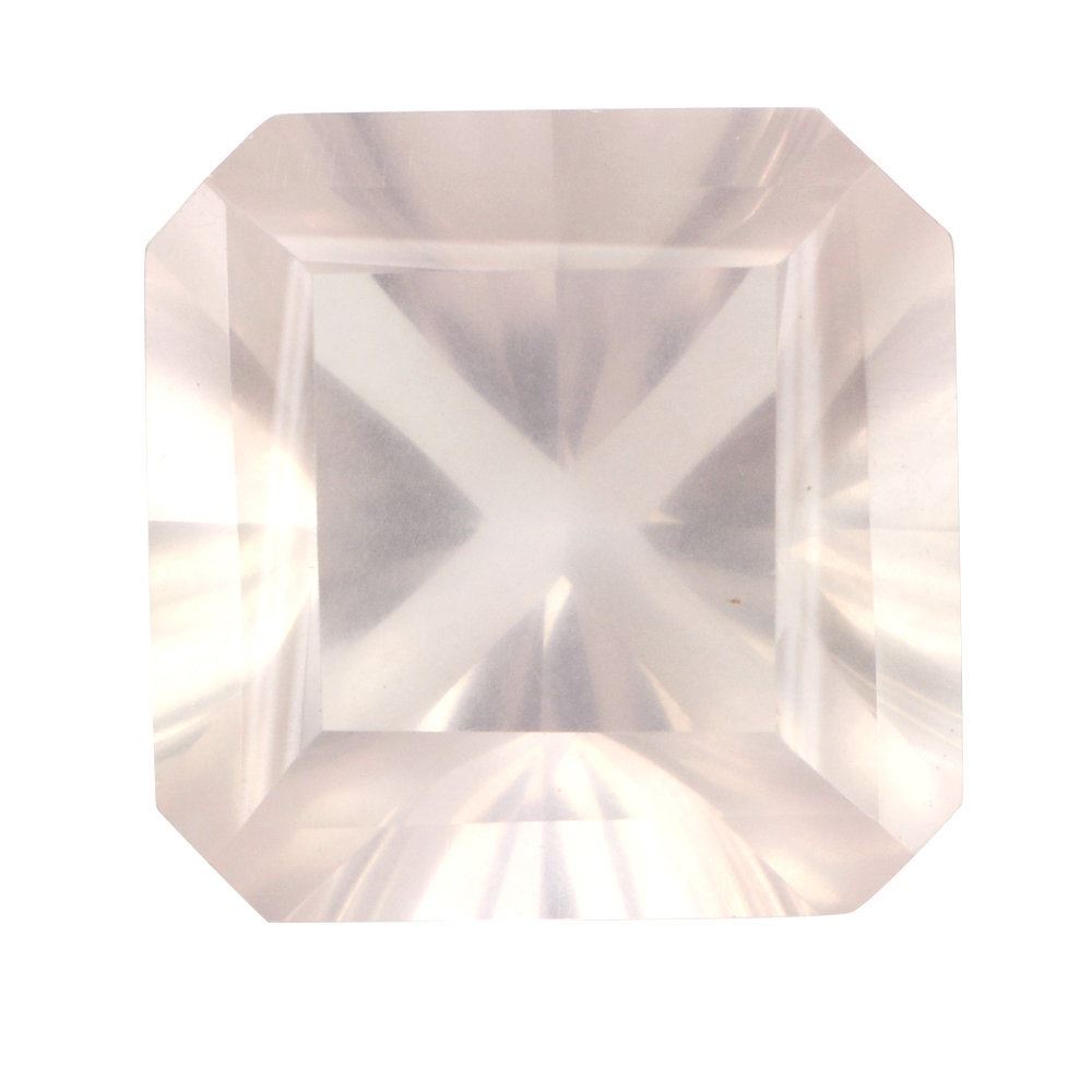 ROSE QUARTZ ASCHER CONCAVE SQUARE-OCTAGON (DES#138) 15MM 13.30 Cts.