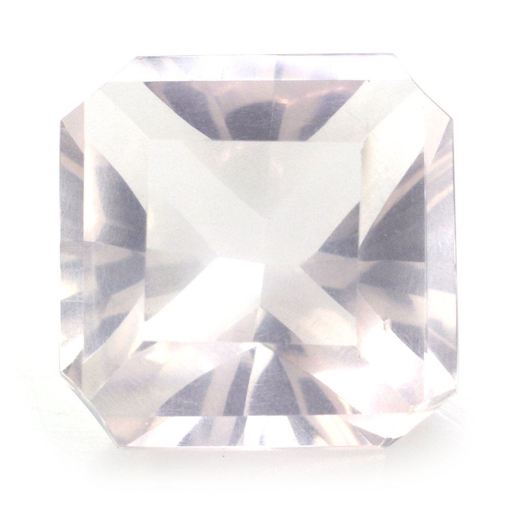 ROSE QUARTZ ASCHER CONCAVE SQUARE-OCTAGON (DES#139) 10MM 3.89 Cts.